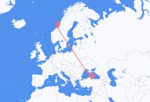 Flights from Trondheim, Norway to Amasya, Turkey