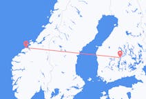 Fly fra Kristiansund til Jyväskylä