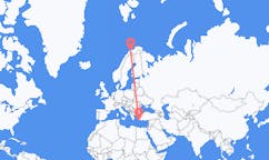 Flights from Sørkjosen to Rhodes