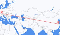 중국 양저우에서 출발해 독일 메밍겐에게(으)로 가는 항공편