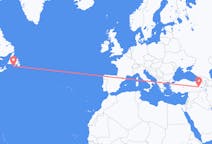 เที่ยวบิน จาก Saint-Pierre, แซงปีแยร์และมีเกอลง ไปยัง Mus, ตุรกี