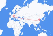Flyreiser fra Nanjing, Kina til Bologna, Italia