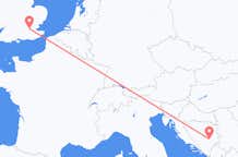 Flyg från London till Sarajevo