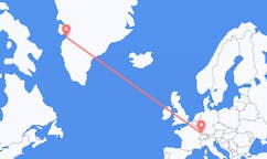Flyg från Mulhouse, Schweiz till Qasigiannguit, Grönland
