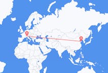 Flyg från Yantai, Kina till Milano, Italien