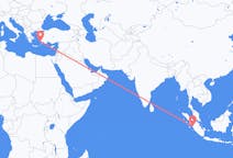 Flights from Padang, Indonesia to Kos, Greece