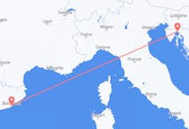 Flyreiser fra Rijeka, Kroatia til Barcelona, Spania