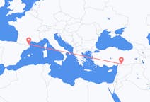 Flyreiser fra Gaziantep, Tyrkia til Perpignan, Frankrike