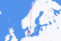 Vols depuis la ville de Copenhague vers la ville de Mo i Rana