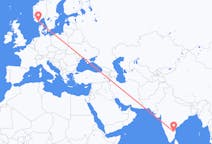 Flights from Tirupati, India to Kristiansand, Norway