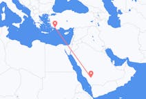 Flyreiser fra Bisha, Saudi-Arabia til Dalaman, Tyrkia