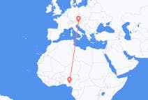 Flyreiser fra Enugu, Nigeria til Klagenfurt, Østerrike