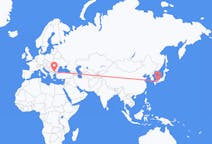 Flyreiser fra Takamatsu, Japan til Plovdiv, Bulgaria