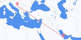 出发地 卡塔尔飞往波斯尼亚和黑塞哥维那的航班