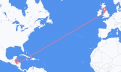 Flyrejser fra Tegucigalpa, Honduras til Liverpool, England