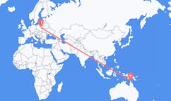 Flyrejser fra Bamaga, Australien til Warszawa, Polen