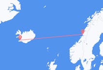 Flyg från Brønnøysund till Reykjavík