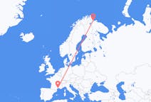 Flyg från Kirkenes till Montpellier