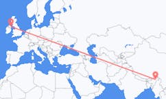 Flyreiser fra Dirbrugarh, India til Belfast, Nord-Irland