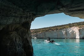 Kleftiko Sarakiniko Sykia Full Day Tour of Milos by speedboat