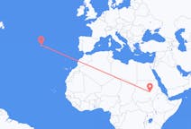 Flights from Khartoum, Sudan to Corvo Island, Portugal