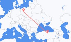 Voos de Tocate, Turquia para Poznań, Polônia