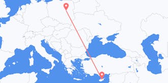 Flyg från Polen till Cypern
