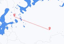 러시아발 예카테린부르크, 핀란드행 요엔수 항공편