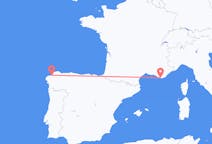 Flights from Toulon, France to A Coruña, Spain