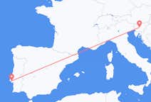 Flyrejser fra Ljubljana til Lissabon