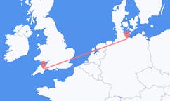 Flights from Lubeck, Germany to Exeter, the United Kingdom