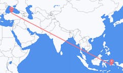 인도네시아 암본, 말루쿠에서 출발해 터키 카스타모누에게(으)로 가는 항공편