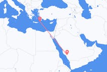 サウジアラビアのアル・バハから、ギリシャのカルパトス島までのフライト