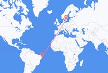 Flyreiser fra Recife, Brasil til Växjö, Sverige