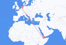 Flyreiser fra Jijiga, Etiopia til Düsseldorf, Tyskland