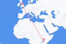 Flyreiser fra Kisumu, Kenya til Birmingham, England