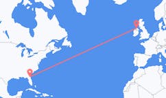 Loty z Jacksonville, Stany Zjednoczone do Derry'ego, Irlandia Północna