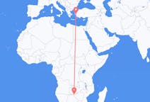 Flyrejser fra Livingstone, Zambia til Izmir, Tyrkiet