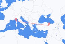 Flights from Calvi, Haute-Corse, France to Sivas, Turkey