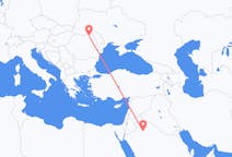 Vluchten van Al Jawf (regio), Saoedi-Arabië naar Suceava, Roemenië