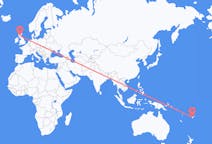 Flyreiser fra Nadi, Fiji til Glasgow, Skottland