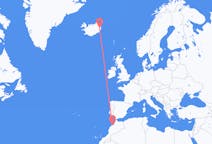 Loty z Casablanca (Chile), Maroko do Egilsstaðir, Islandia
