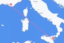 Flights from Catania, Italy to Toulon, France