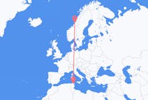 Flyrejser fra Tunis, Tunesien til Rørvik, Norge