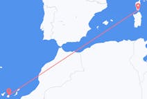 Flights from Figari to Las Palmas