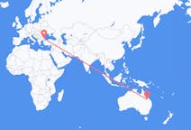 Flyg från Emerald, Australien till Burgas, Bulgarien
