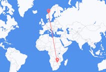 Flyreiser fra Bulawayo, Zimbabwe til Trondheim, Norge