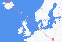 Flights from from Debrecen to Akureyri