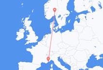 Flyreiser fra Oslo, Norge til Nice, Frankrike