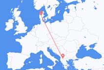 Flights from Ohrid, Republic of North Macedonia to Karup, Denmark
